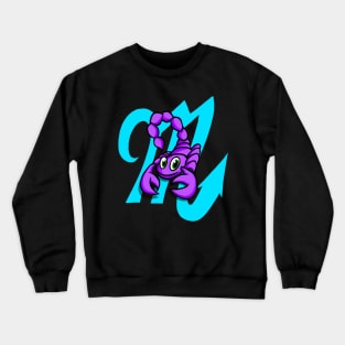 Happy Scorpion With Scorpio Symbol Crewneck Sweatshirt